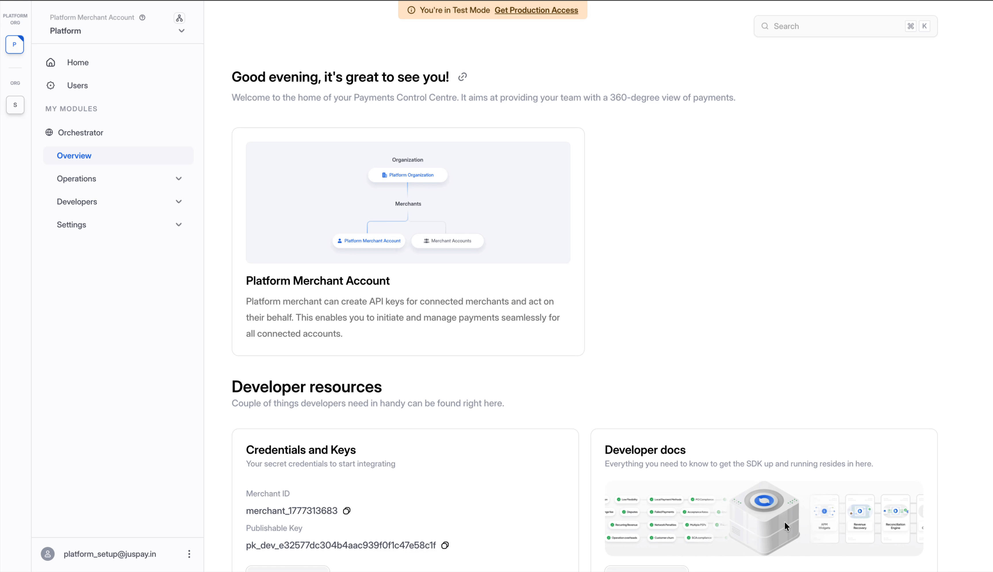 Shared customer pool visible to Platform Merchant, Connected Merchant 1, and Connected Merchant 2, with Standard Merchants isolated